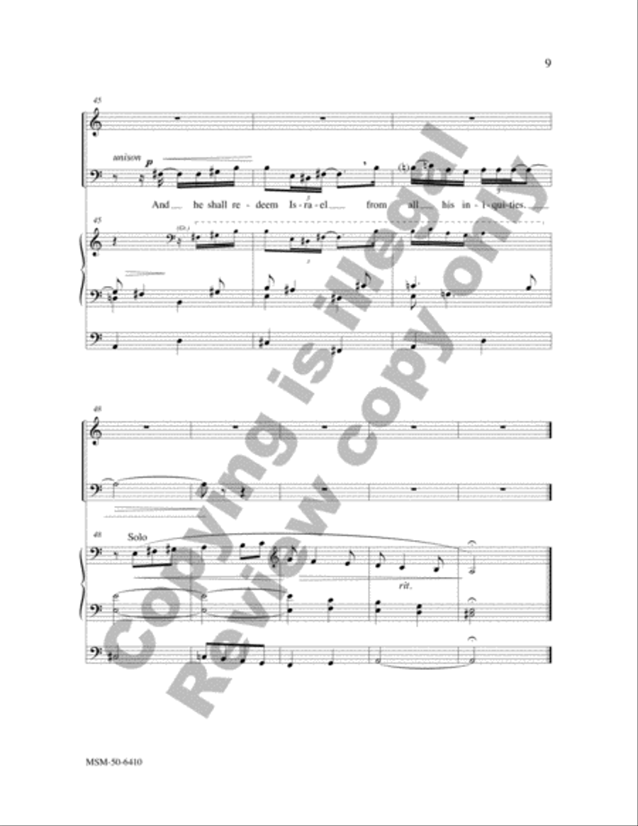 Two Psalms and a Canticle 4-Part scores gallery preview page 8