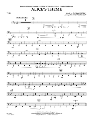 Alice's Theme (from Alice In Wonderland) - Tuba