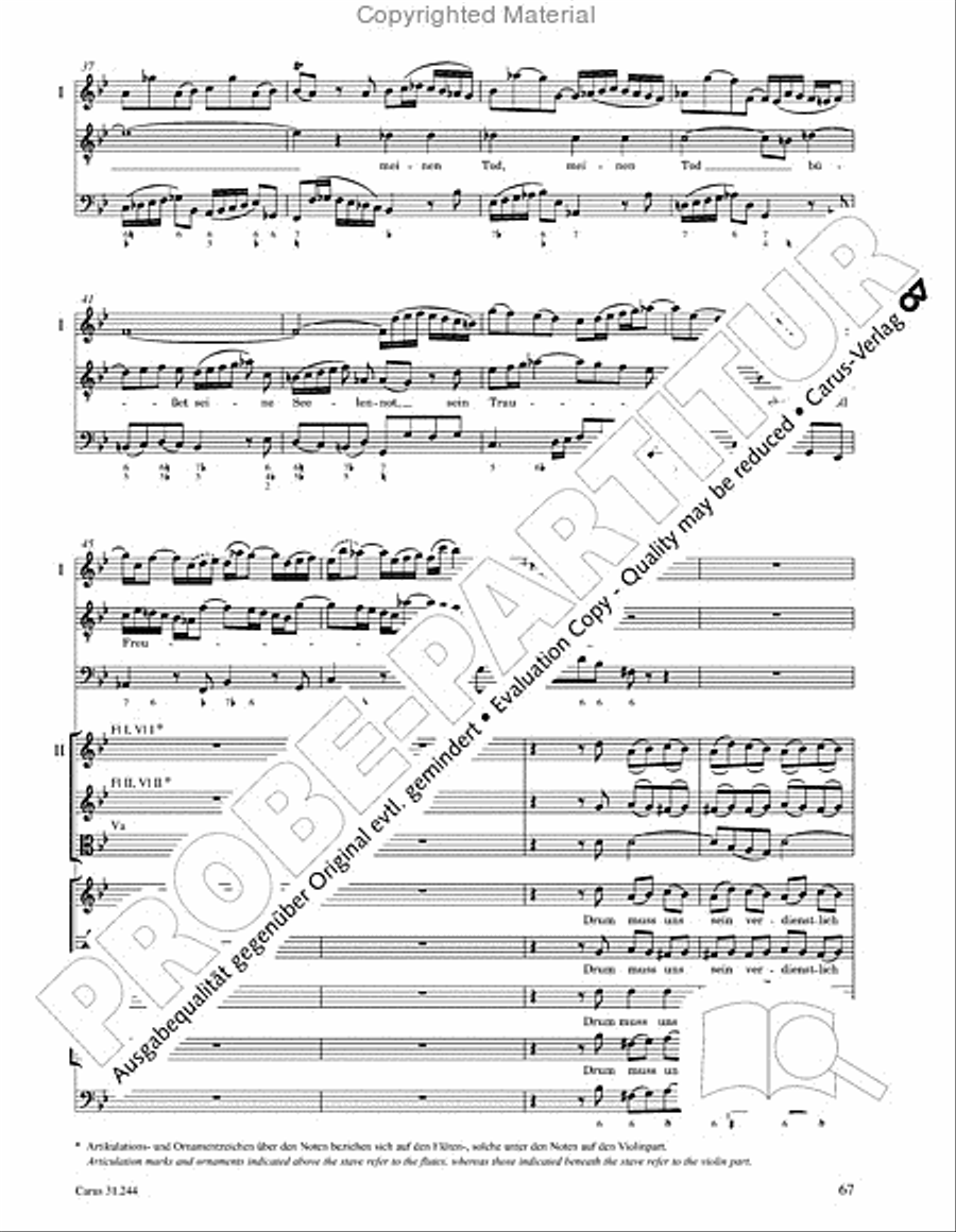 St. Matthew Passion (Matthaus-Passion) 4-Part scores gallery preview page 69