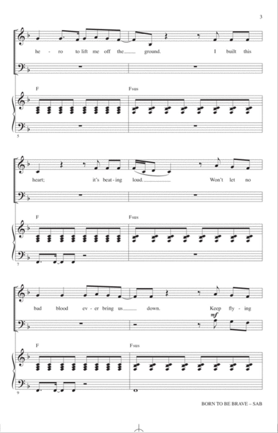 Born To Be Brave (from High School Musical: The Musical: The Series) (arr. Mac Huff) 3-Part scores gallery preview page 2