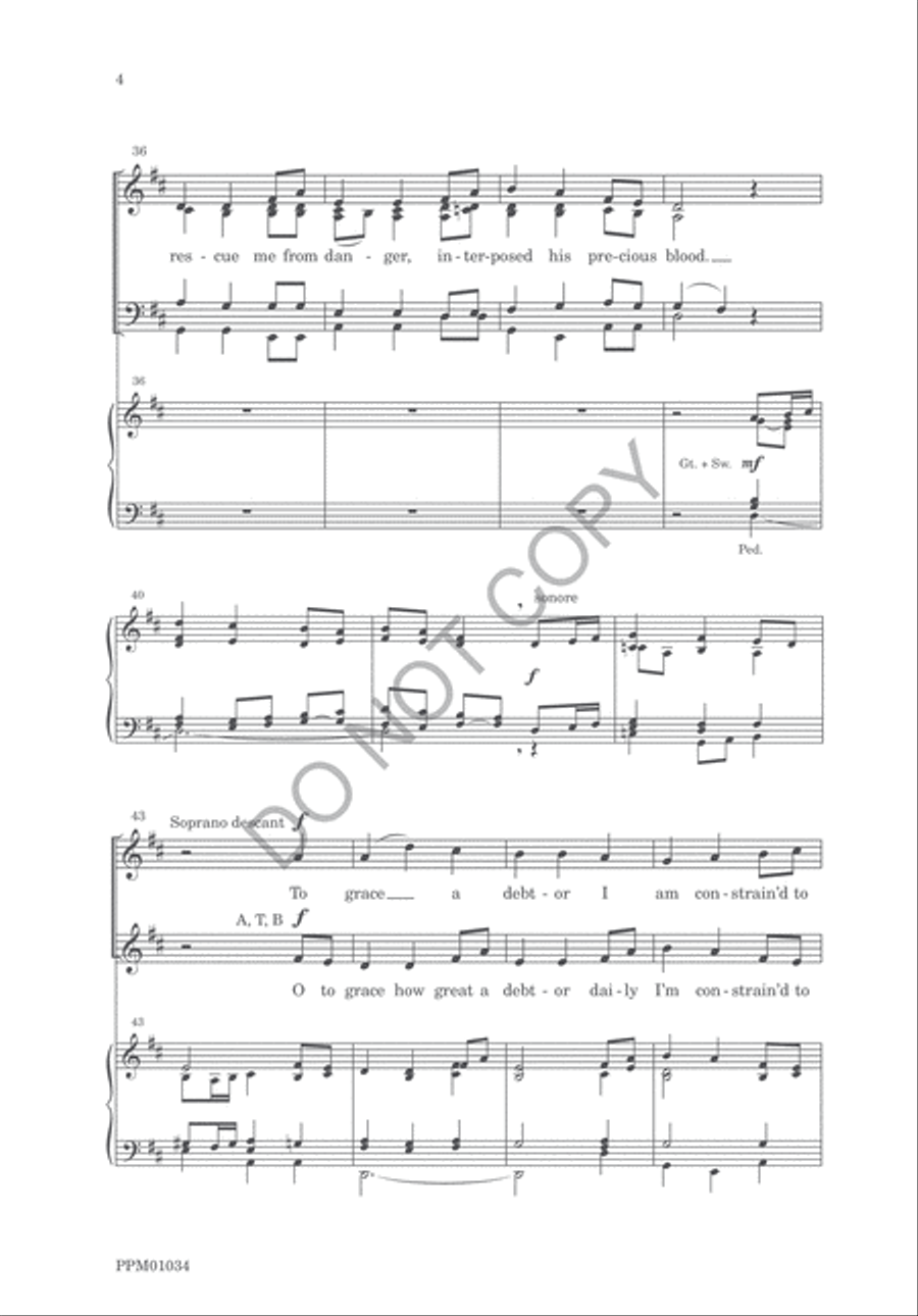 Two Early American Hymns 4-Part scores gallery preview page 6