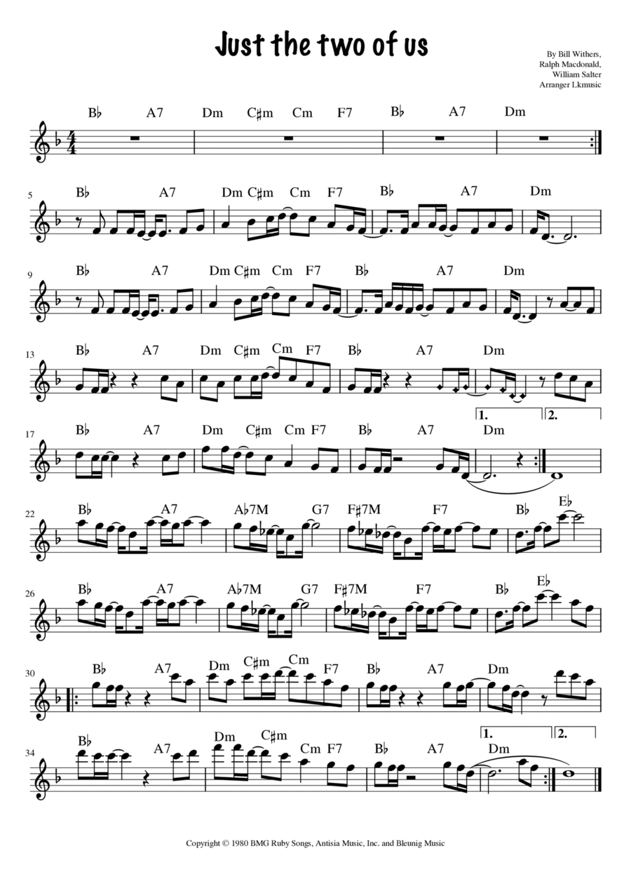 Just the two of us saxophone discount