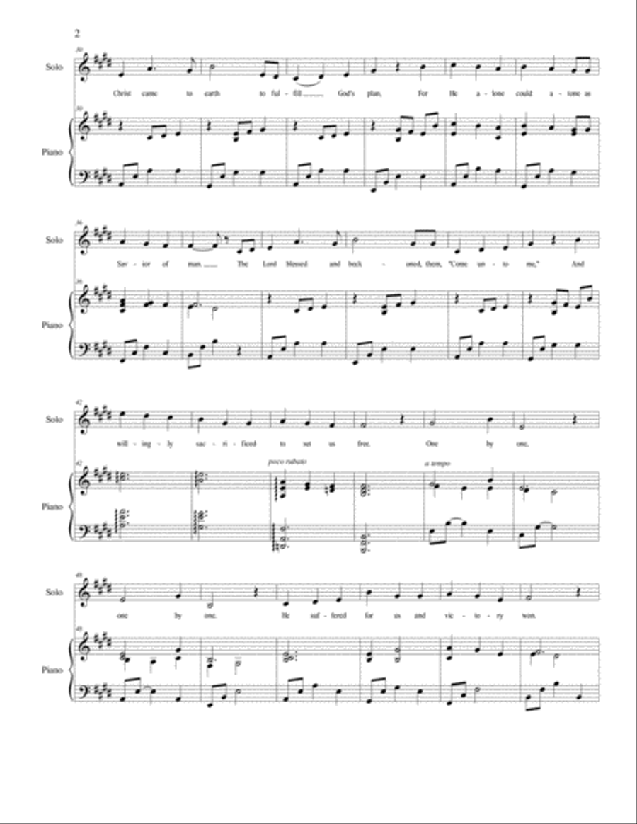 One by One - Piano and Vocal Arrangement Voice scores gallery preview page 3