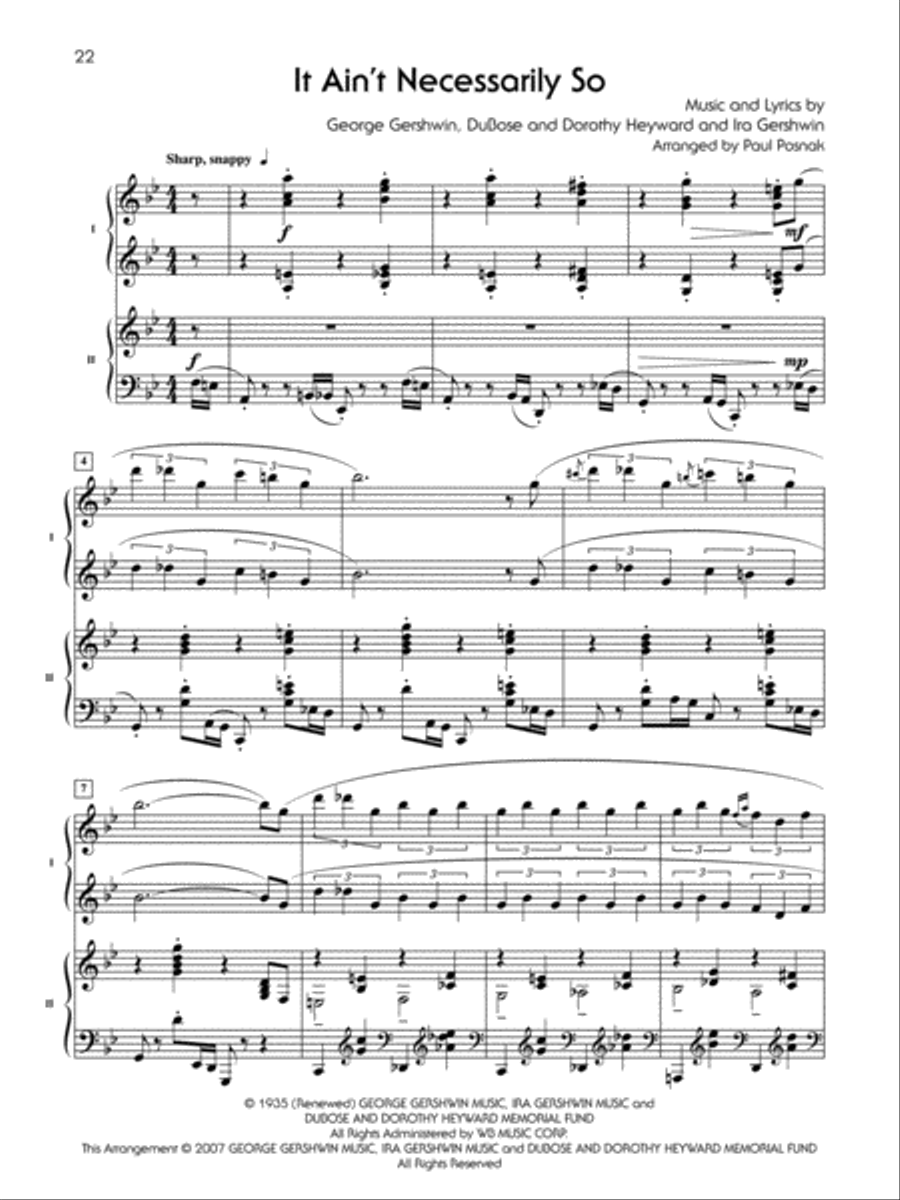Four Songs by George Gershwin Small Ensemble scores gallery preview page 4