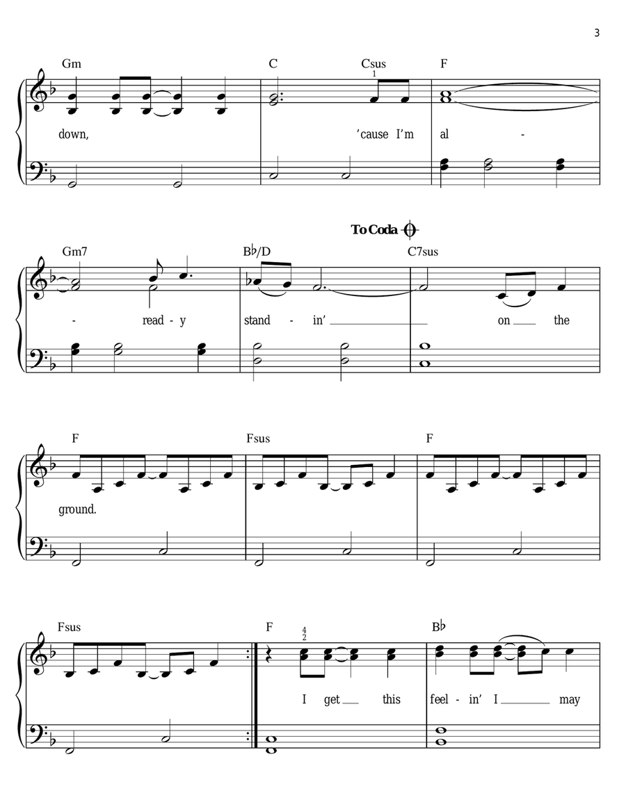 Peaceful Easy Feeling Peaceful Easy Feeling Easy Piano scores gallery preview page 3