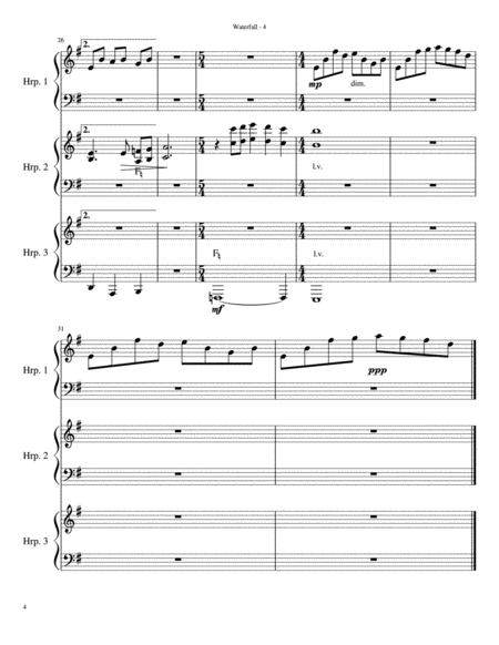 Waterfall (from Undertale) - Harp Trio Arrangement