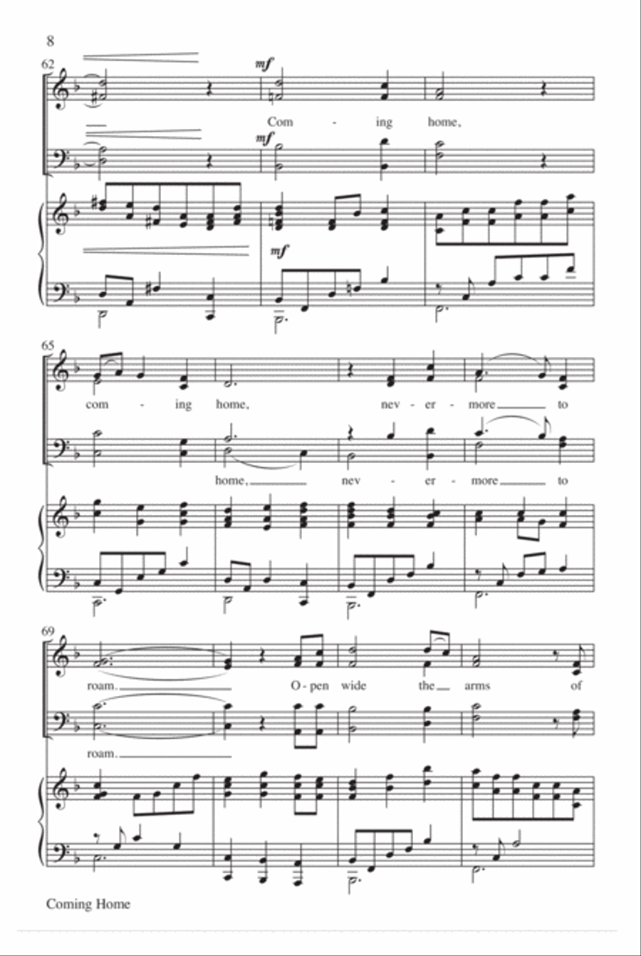 Coming Home Coming Home 4-Part scores gallery preview page 9