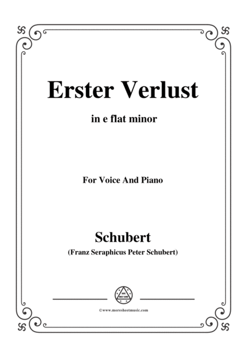 Schubert-Erster Verlust in e flat minor,for voice and piano image number null