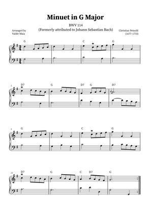 Minuet in G (BWV 114) - + CHORDS
