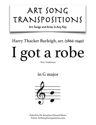 BURLEIGH: I got a robe (transposed to G major)