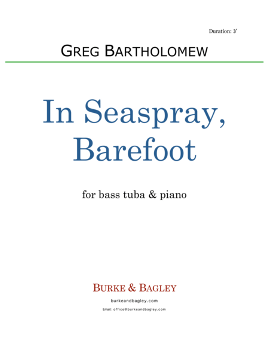 In Seaspray, Barefoot (tuba & piano) Tuba scores gallery preview page 1