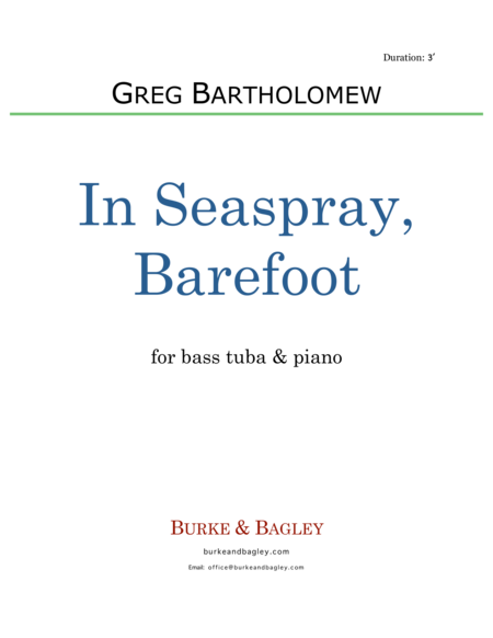 In Seaspray, Barefoot (tuba & piano) image number null