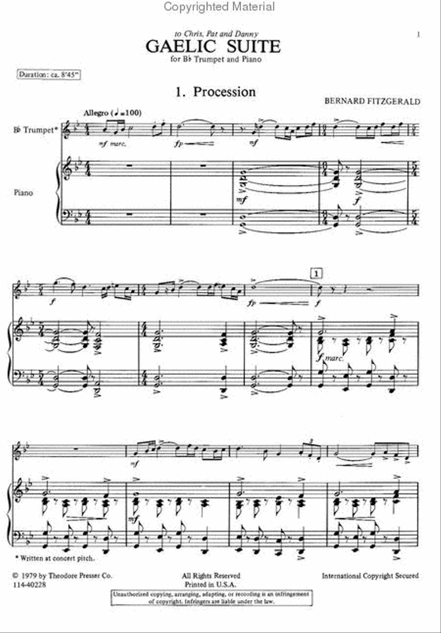 Gaelic Suite Chamber Music scores gallery preview page 2