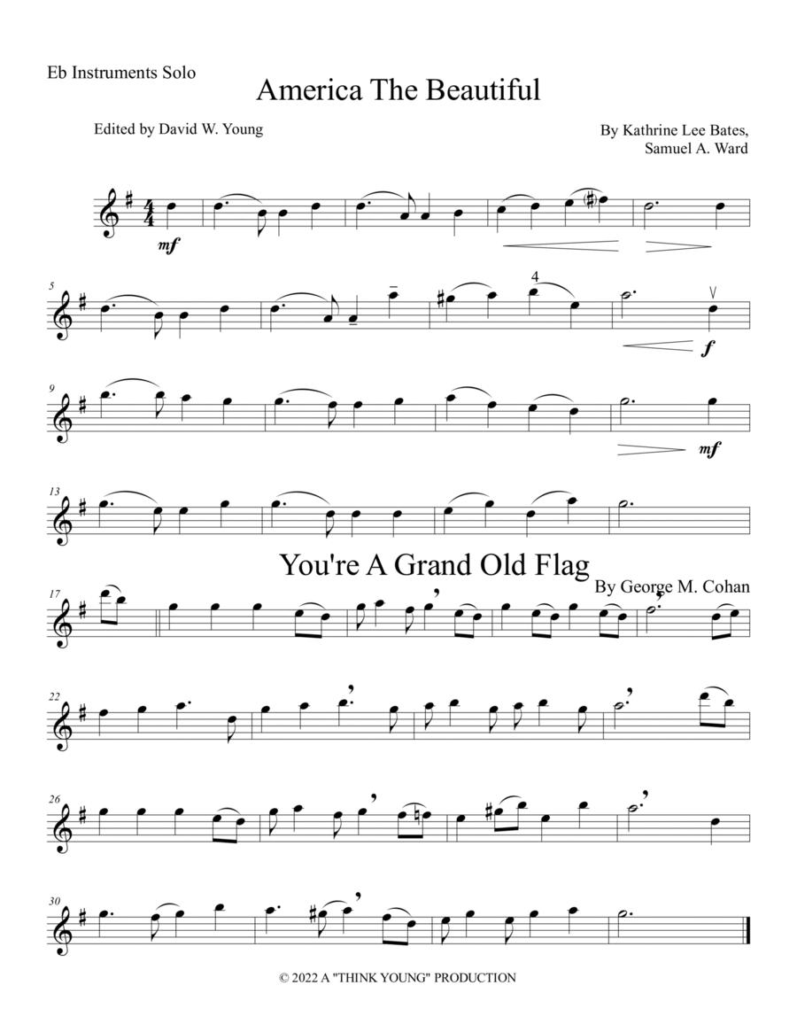 Six Solo Patriotic Selections For Eb Instruments