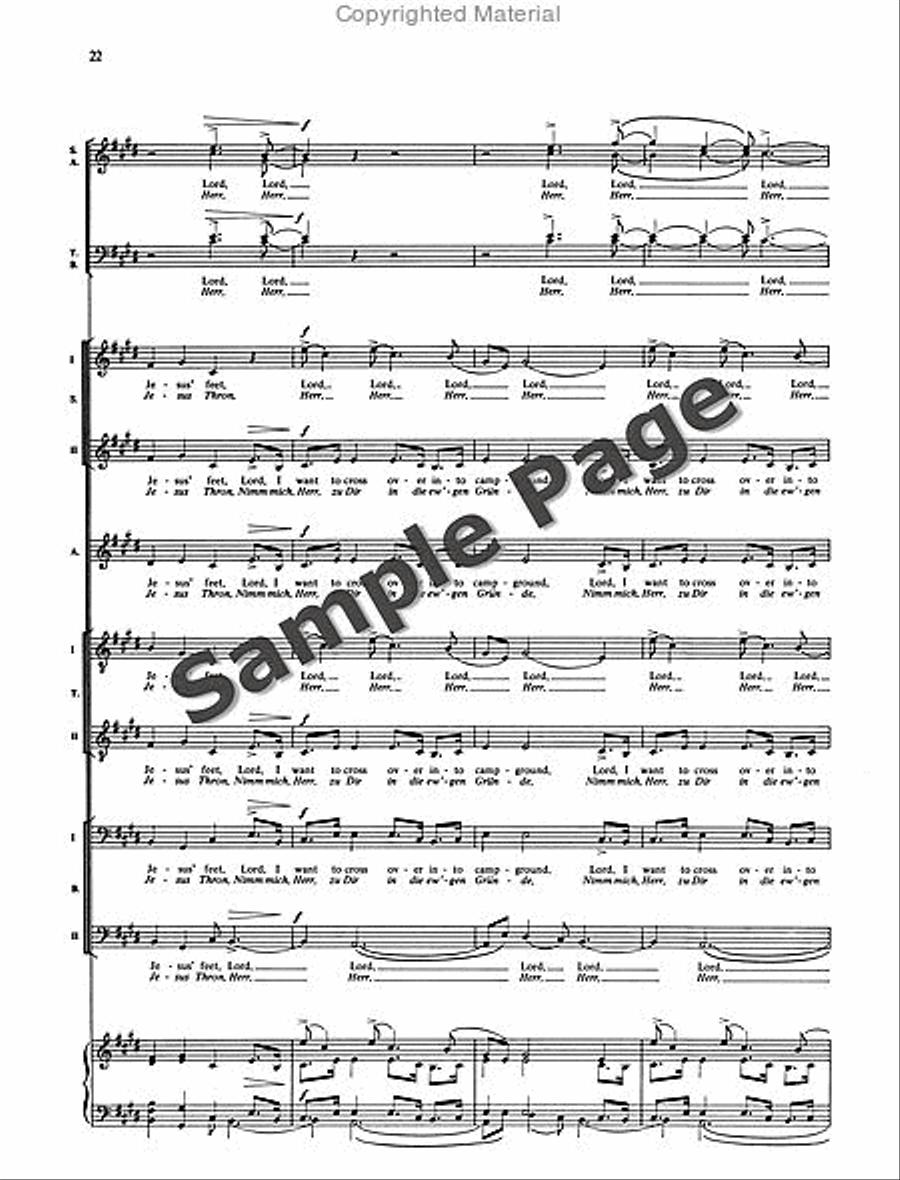 5 Negro Spirituals SSAATTBB scores gallery preview page 25