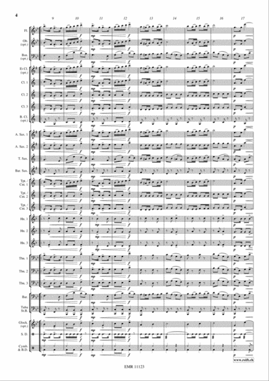Jubilaumsmarsch Concert Band scores gallery preview page 5