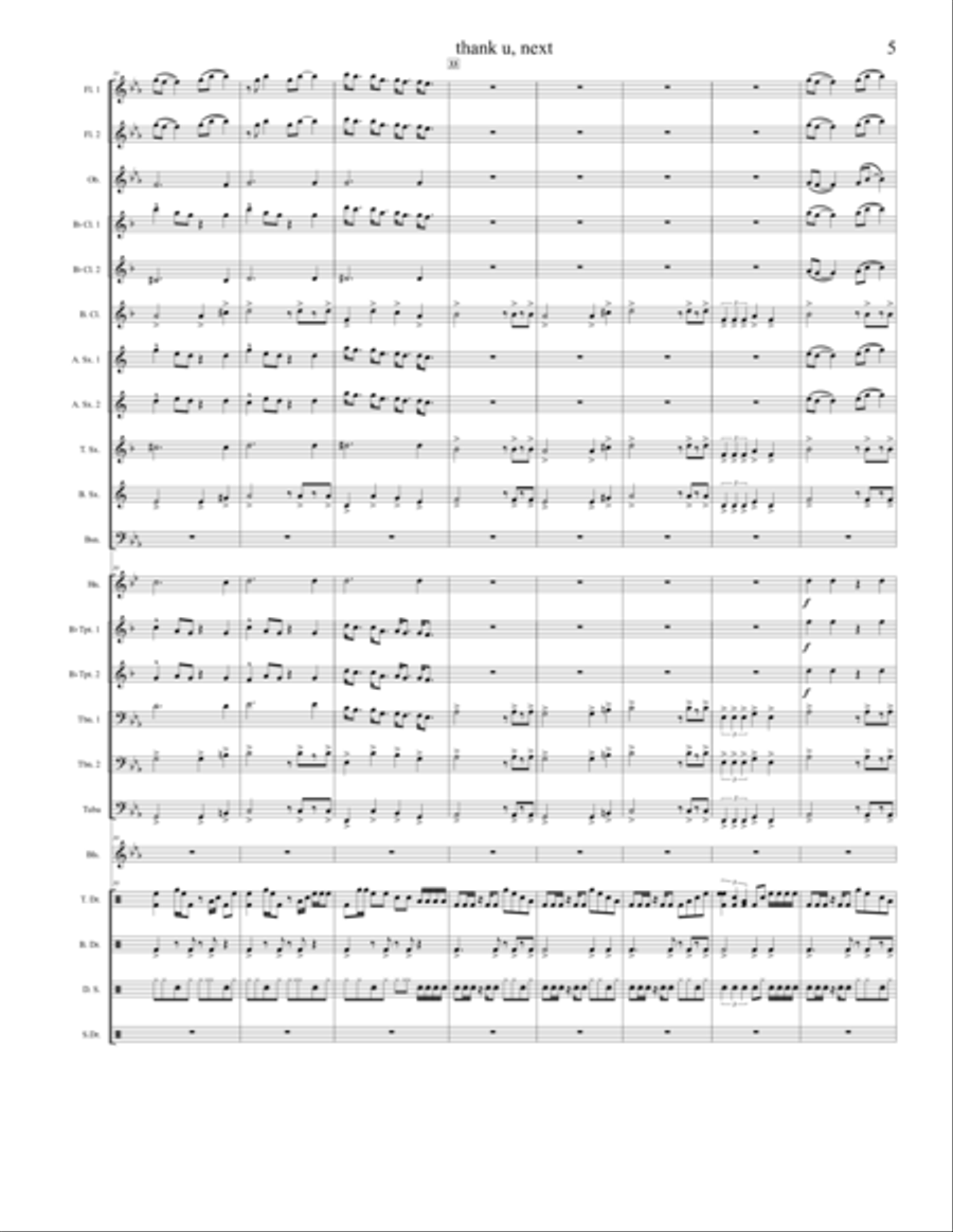 Thank U, Next Marching Band scores gallery preview page 5