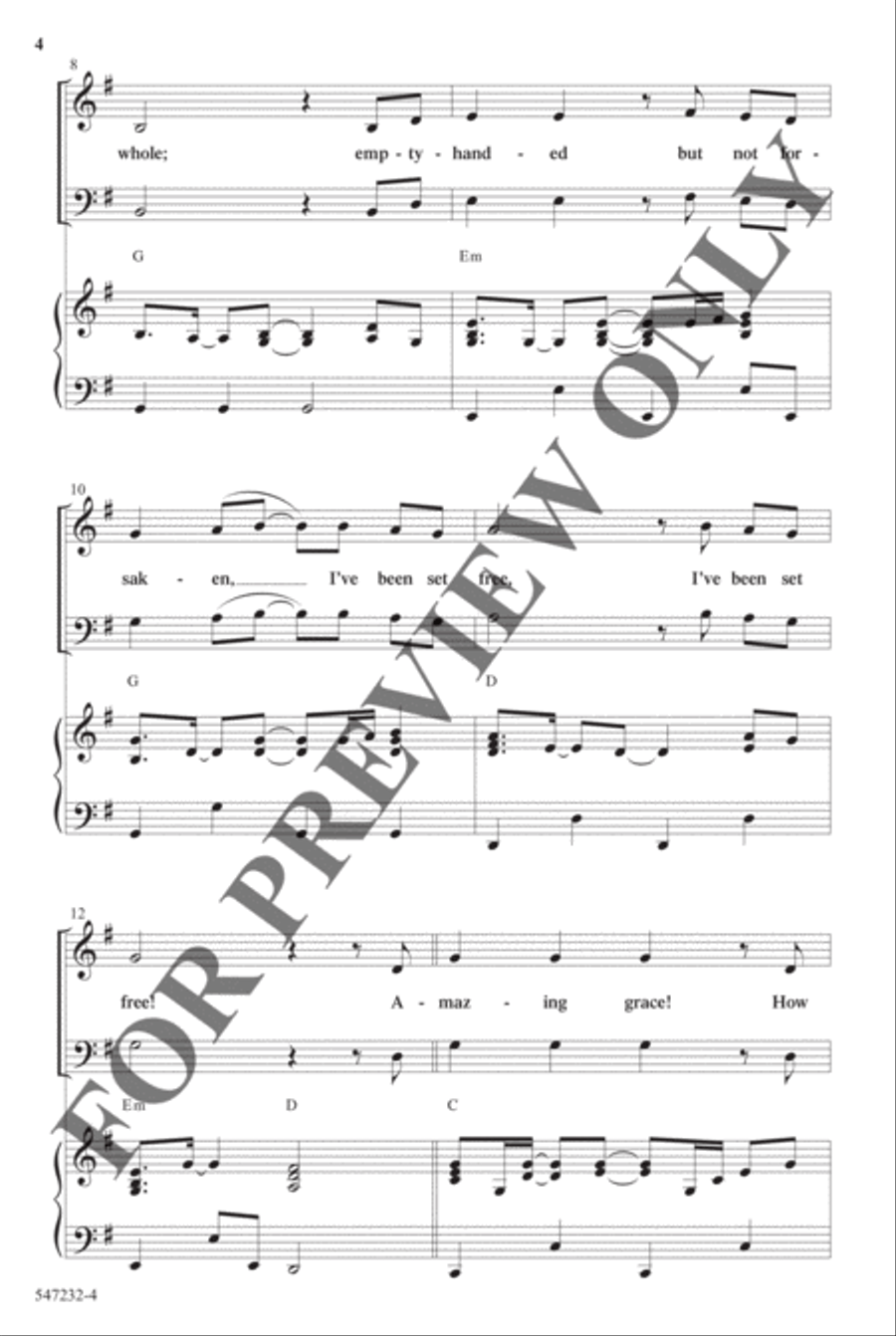 Broken Vessels (Amazing Grace) - Anthem 4-Part scores gallery preview page 3