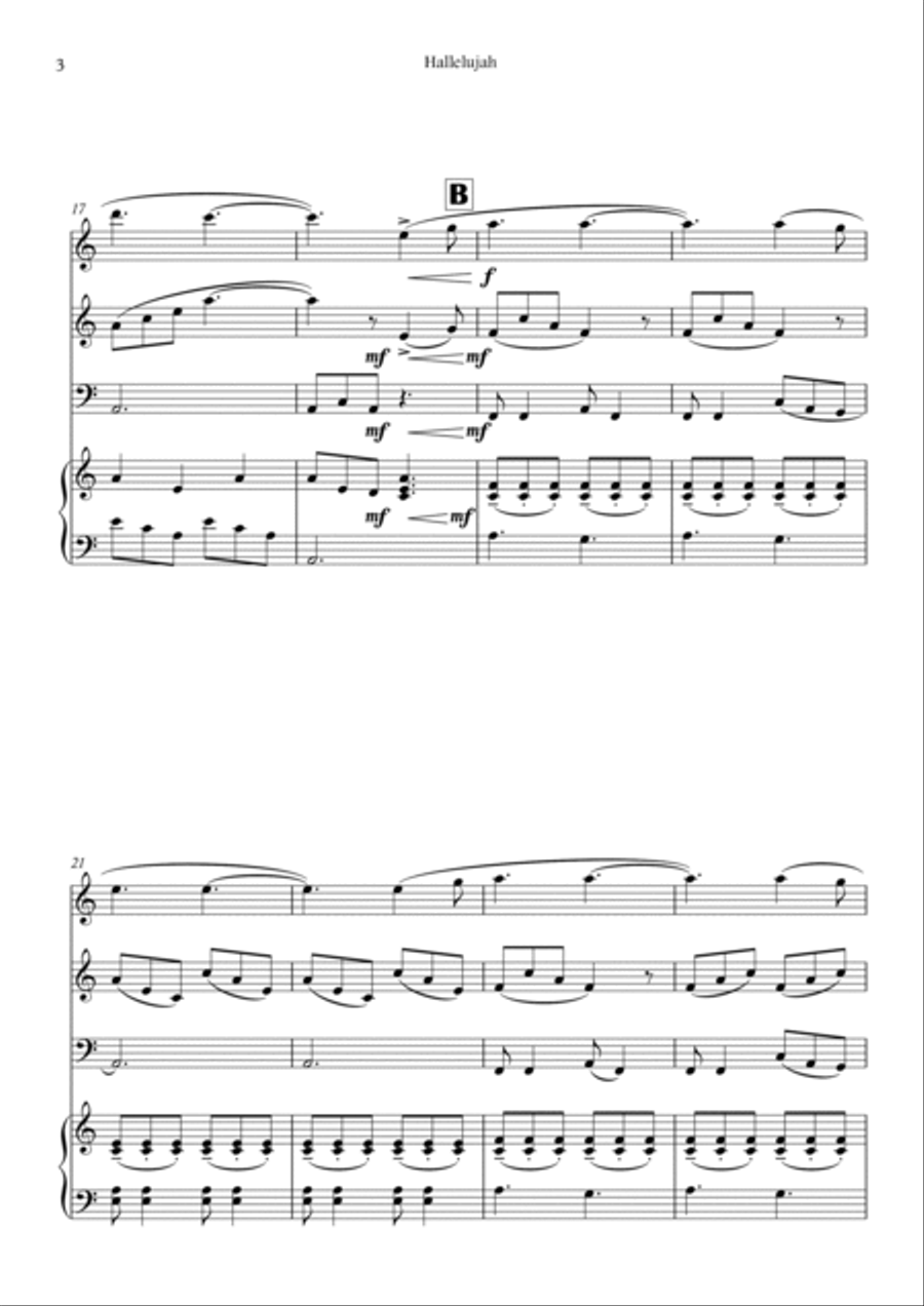 Hallelujah Small Ensemble scores gallery preview page 3