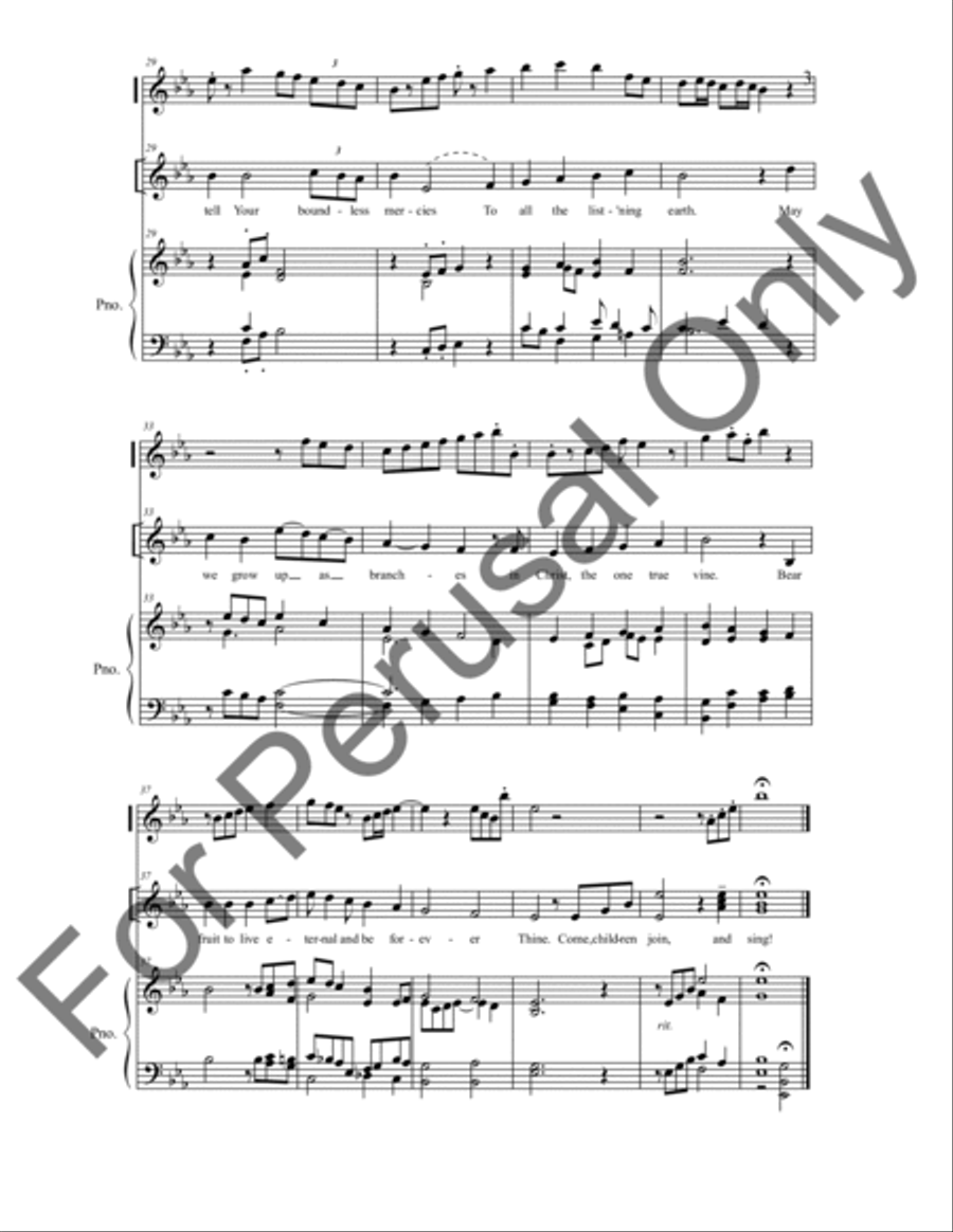 Come, Children! Come, Children! Unison Choir scores gallery preview page 4