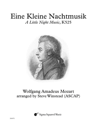 Book cover for Eine Kleine Nachtmusik, K525 for Saxophone Quartet