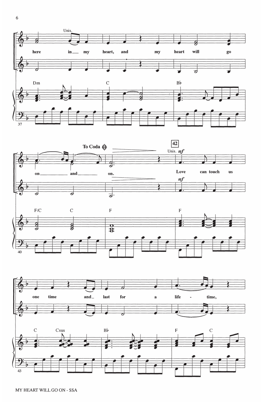 My Heart Will Go On (Love Theme From 'Titanic') (arr. Alan Billingsley) SSA scores gallery preview page 5