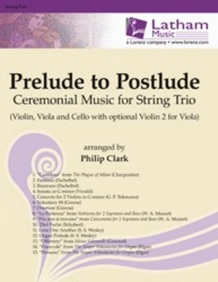 Prelude to Postlude: Ceremonial Music for String Trio image number null