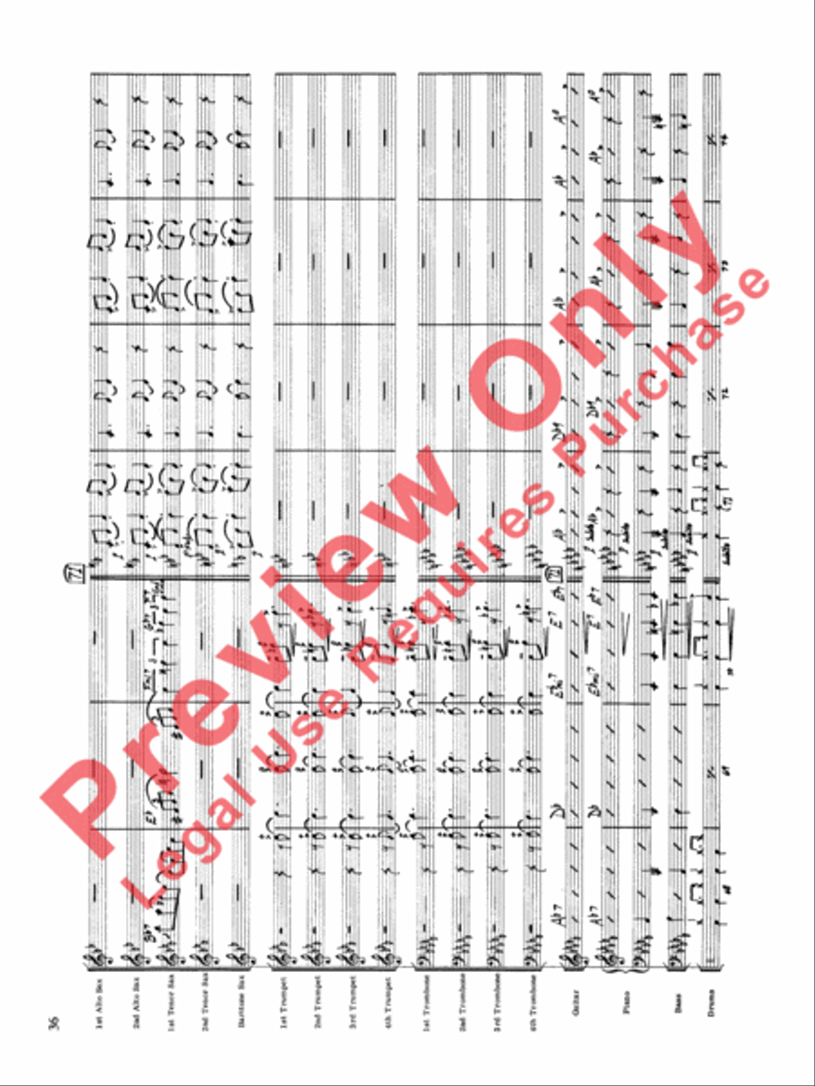 Original Big Band Sounds Big Band scores gallery preview page 37