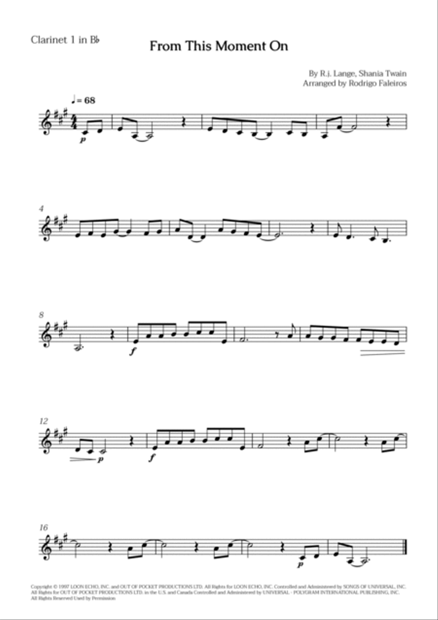 From This Moment On Clarinet Duet scores gallery preview page 2