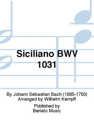 Book cover for Siciliano BWV 1031