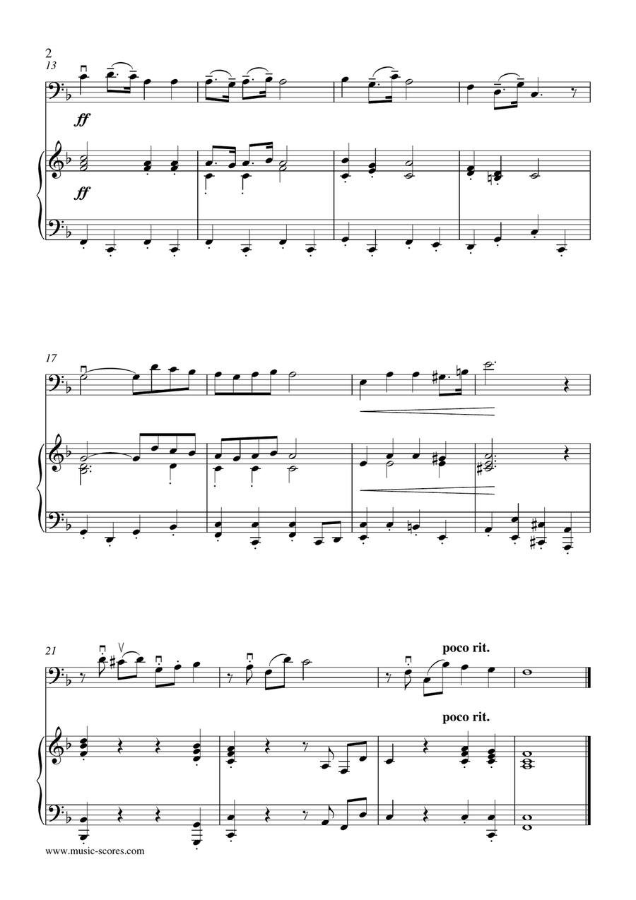 The Toreador Song from Carmen (short version) - Cello and Piano Piano scores gallery preview page 2
