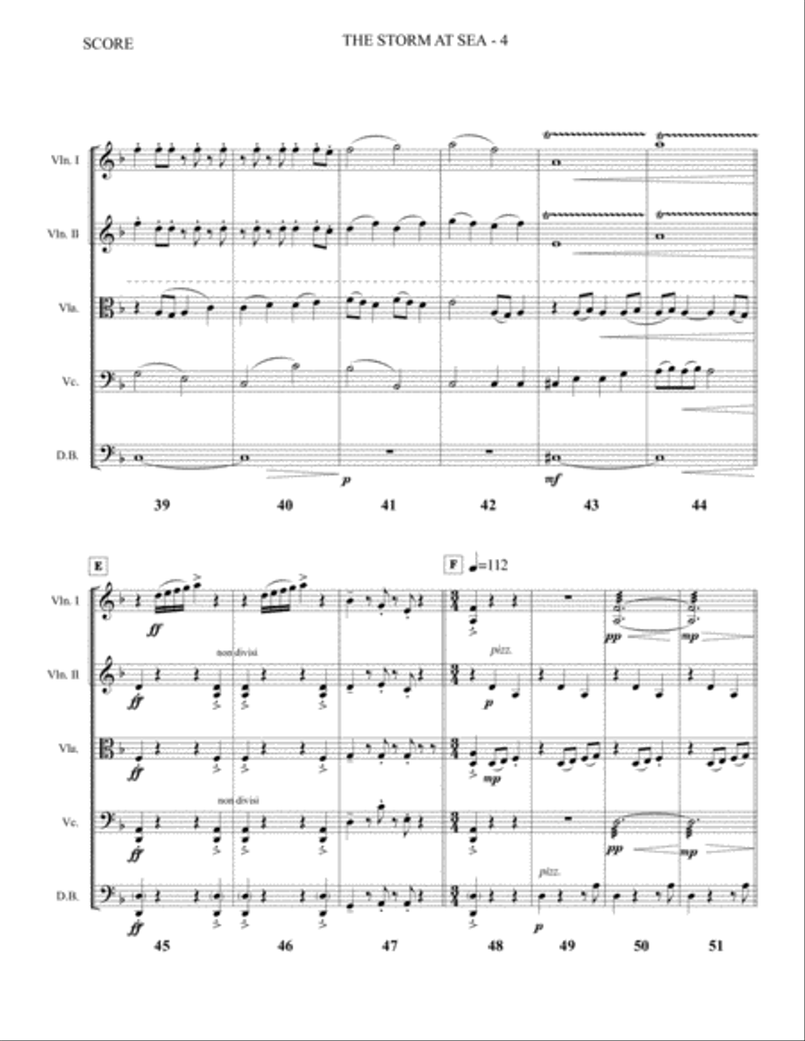The Storm at Sea (string orchestra piece) String Orchestra scores gallery preview page 4