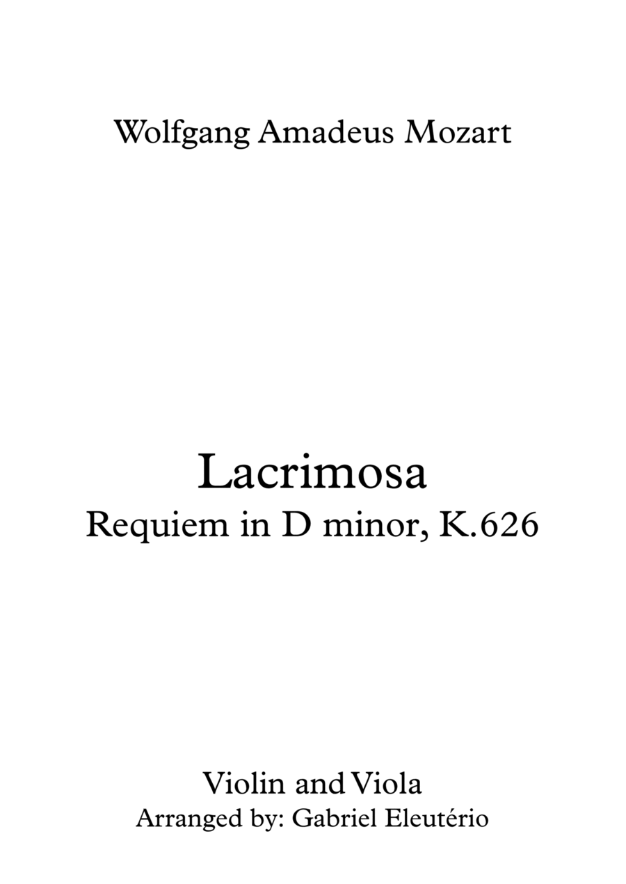 Lacrimosa Requiem in D minor, K.626 String Duet scores gallery preview page 1