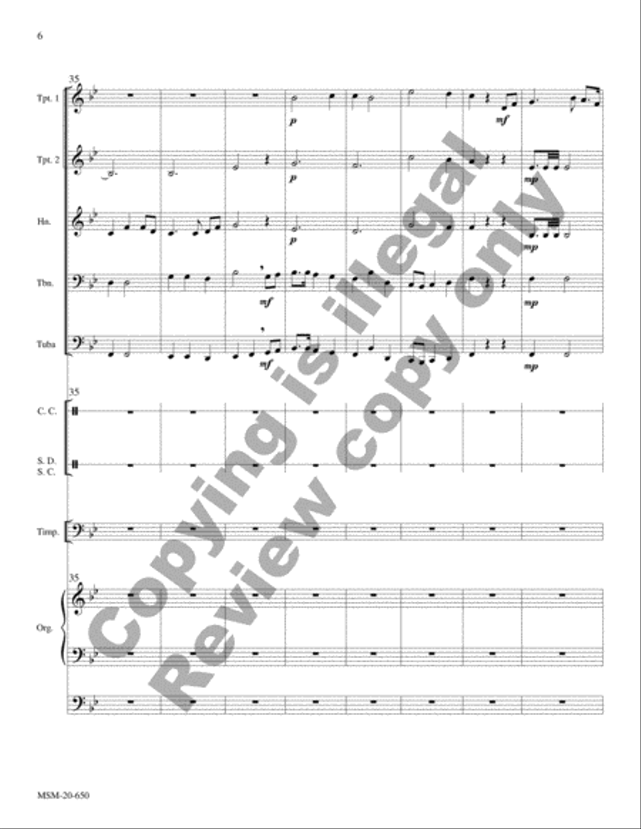 Fanfare On Thaxted Organ scores gallery preview page 5