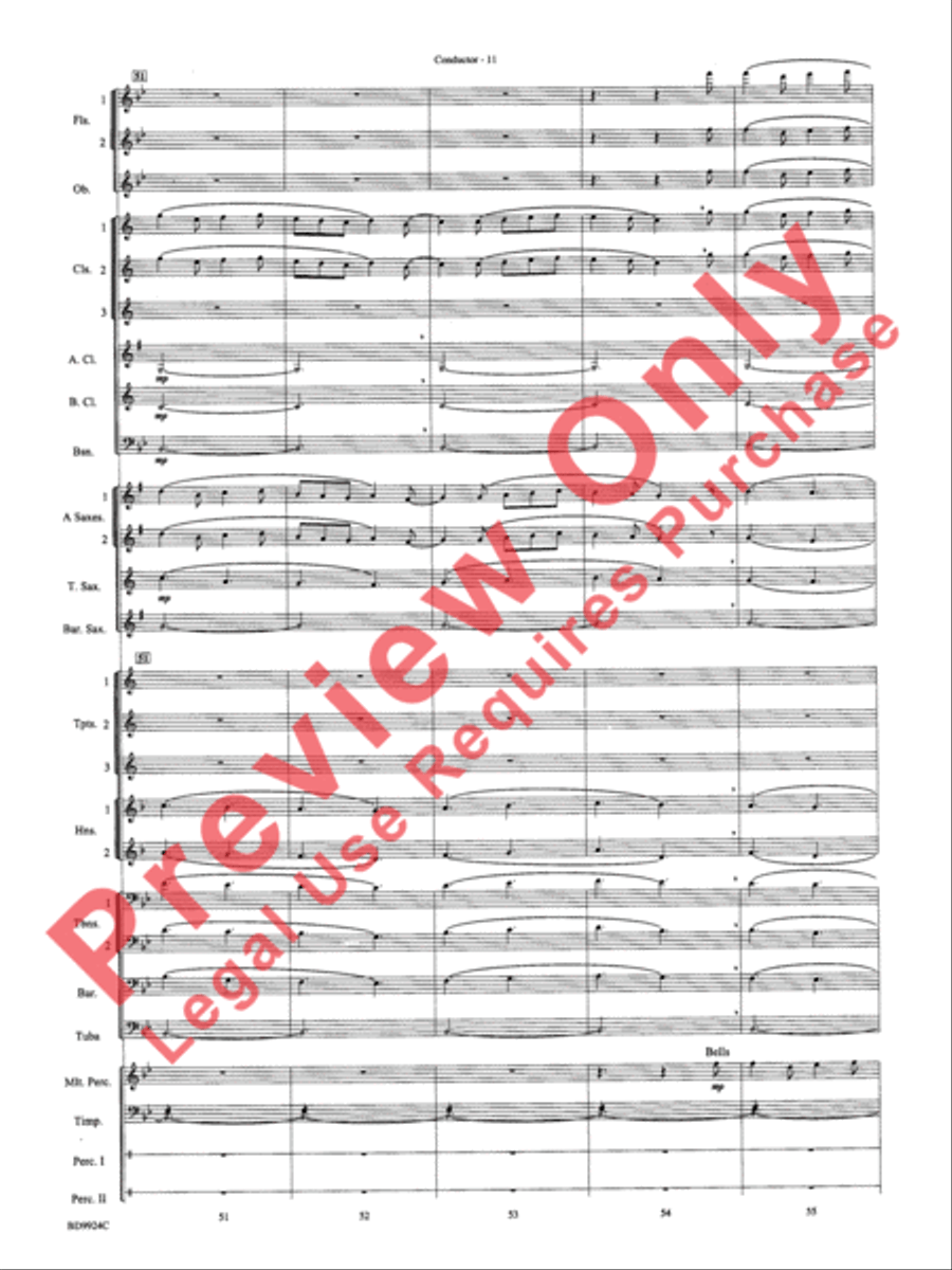 A Vaughan Williams Christmas Concert Band scores gallery preview page 13