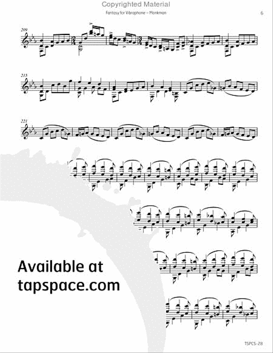 Fantasy for Vibraphone Vibraphone scores gallery preview page 10