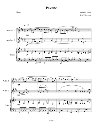 Pavane (Alto Sax Duet with Piano Accompaniment)