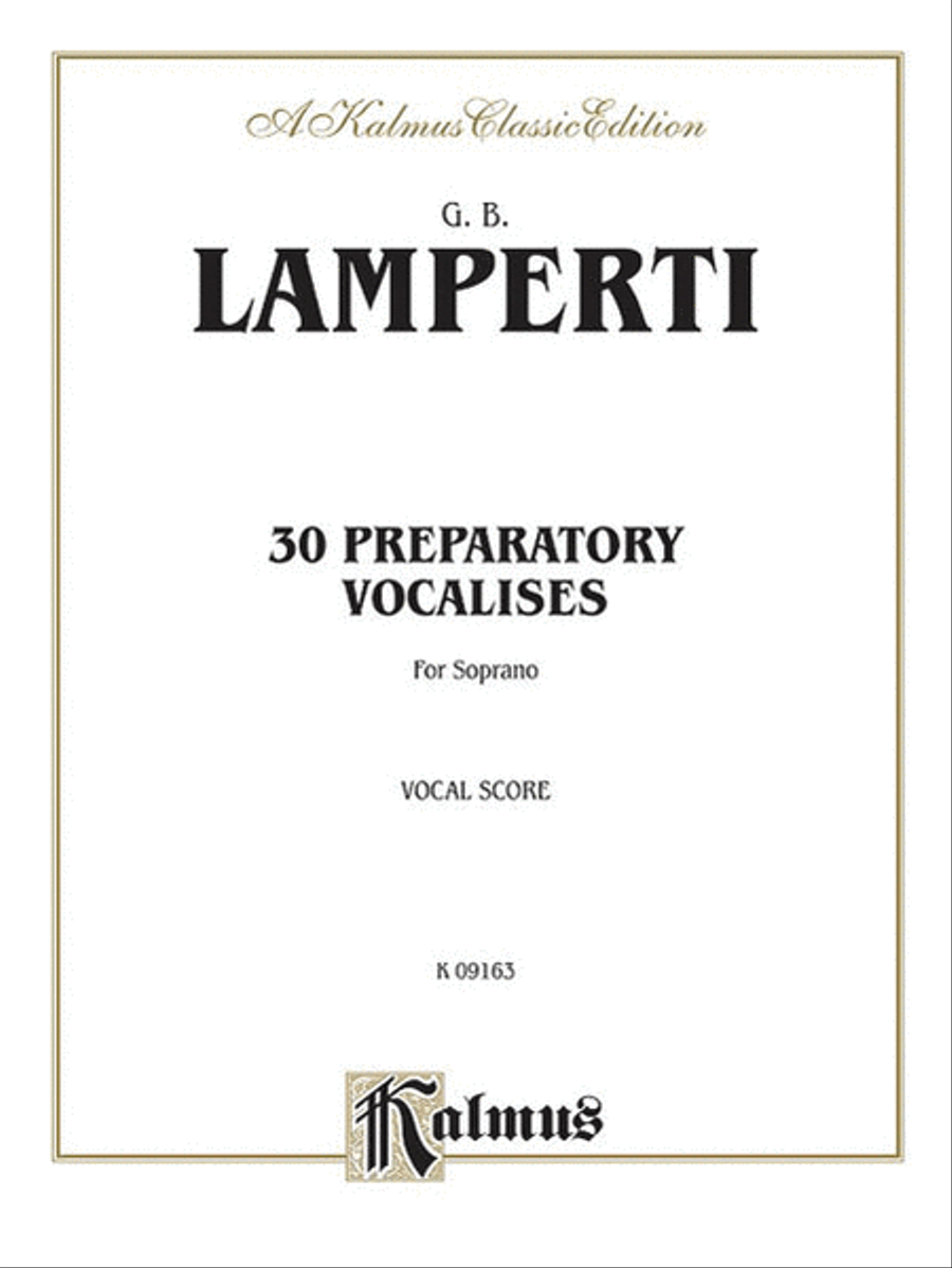 30 Preparatory Vocalises Voice - Sheet Music