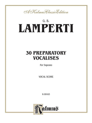 Book cover for 30 Preparatory Vocalises