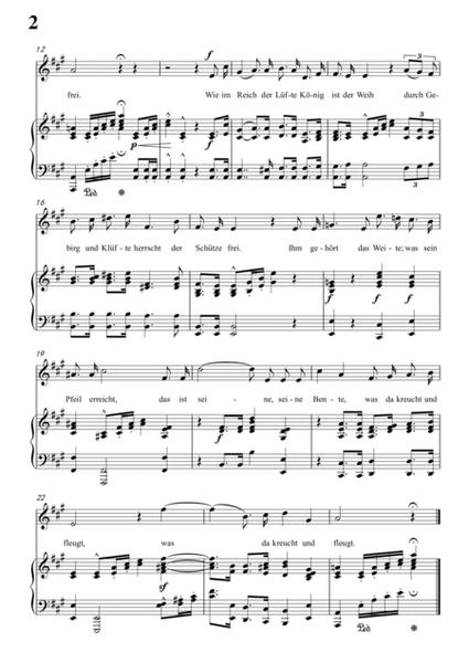 Schumann-Des Buben Schützenlied in A Major,Op.79,No.26 for Voice and Piano