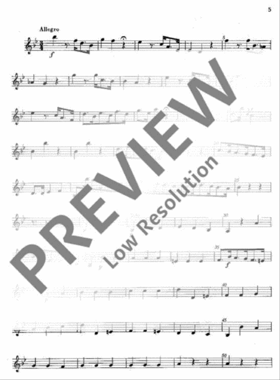 Concerto in Bb Major Violin scores gallery preview page 6