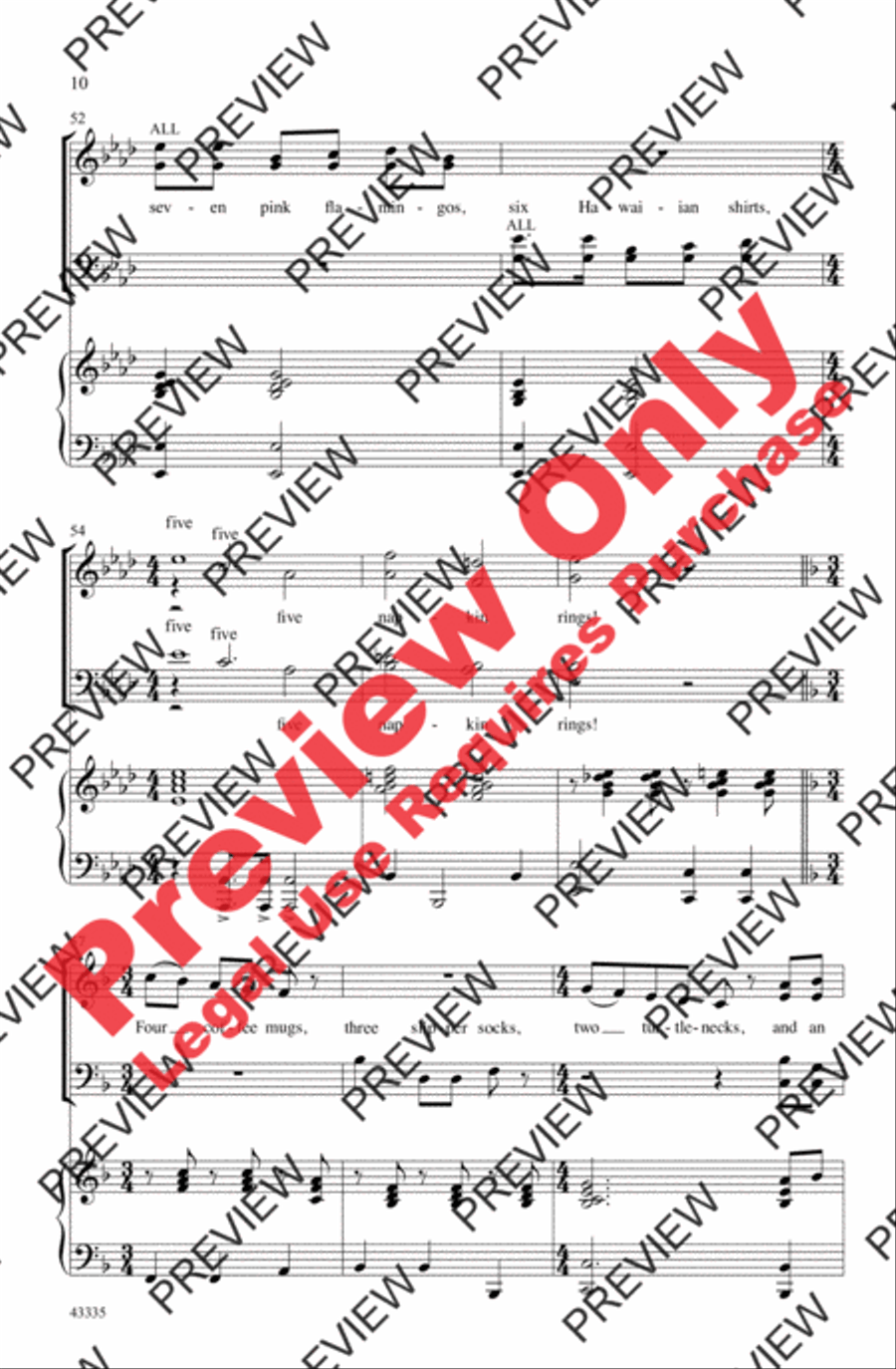The Twelve Days of a Regifted Christmas 4-Part scores gallery preview page 10