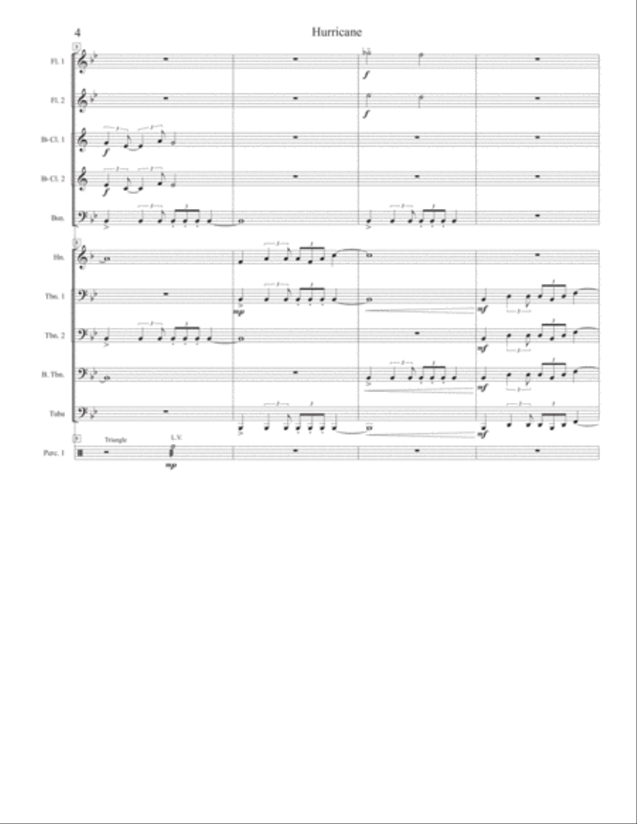 Hurricane, for wind orchestra Large Ensemble scores gallery preview page 4