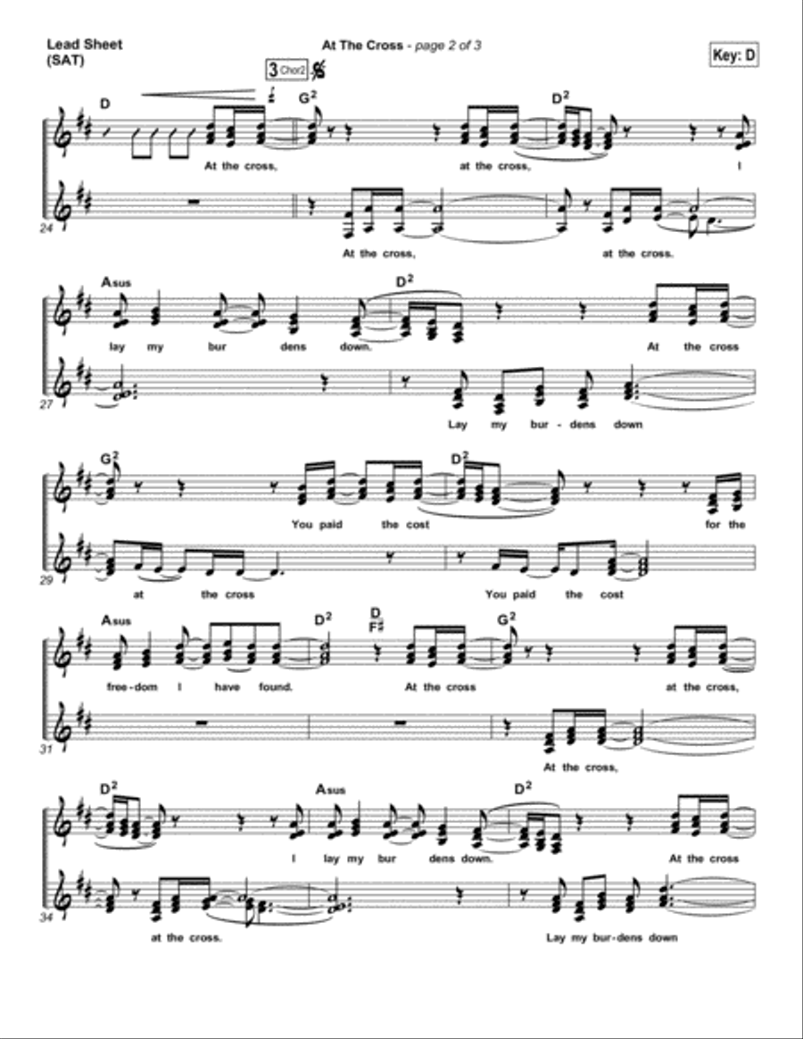 At the Cross At the Cross Piano scores gallery preview page 2
