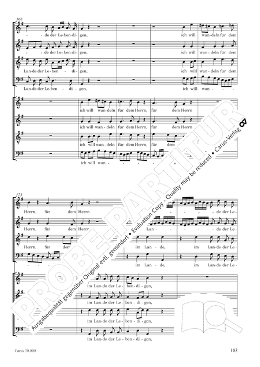 J.L. Bach: The complete motets Choir scores gallery preview page 110