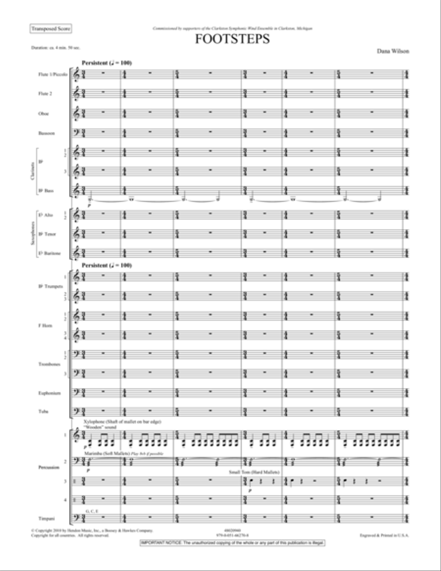Footsteps - Conductor Score (Full Score) Conductor Score scores gallery preview page 3