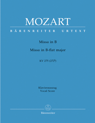 Book cover for Missa brevis B flat major, KV 275 (272b)