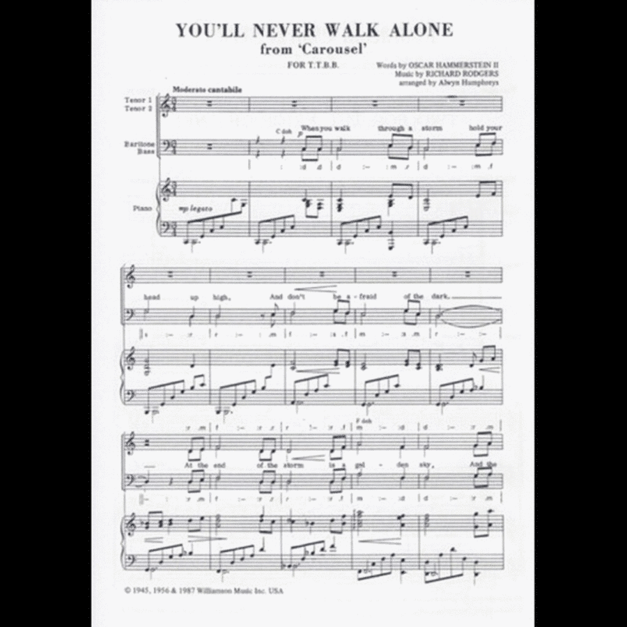 You'll never walk alone You'll never walk alone TTBB scores gallery preview page 1