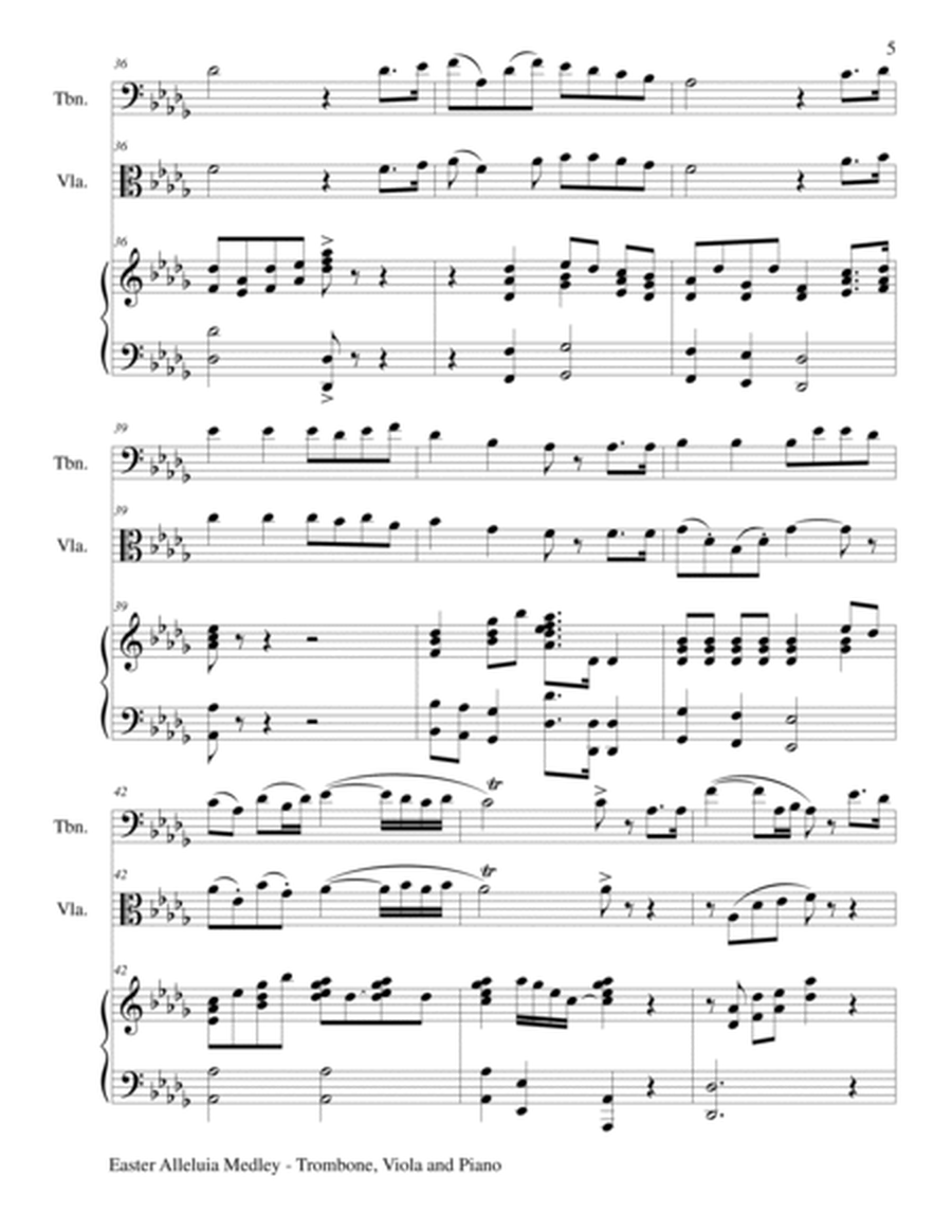 EASTER ALLELUIA MEDLEY (Trio – Trombone, Viola and Piano) Score and Parts image number null