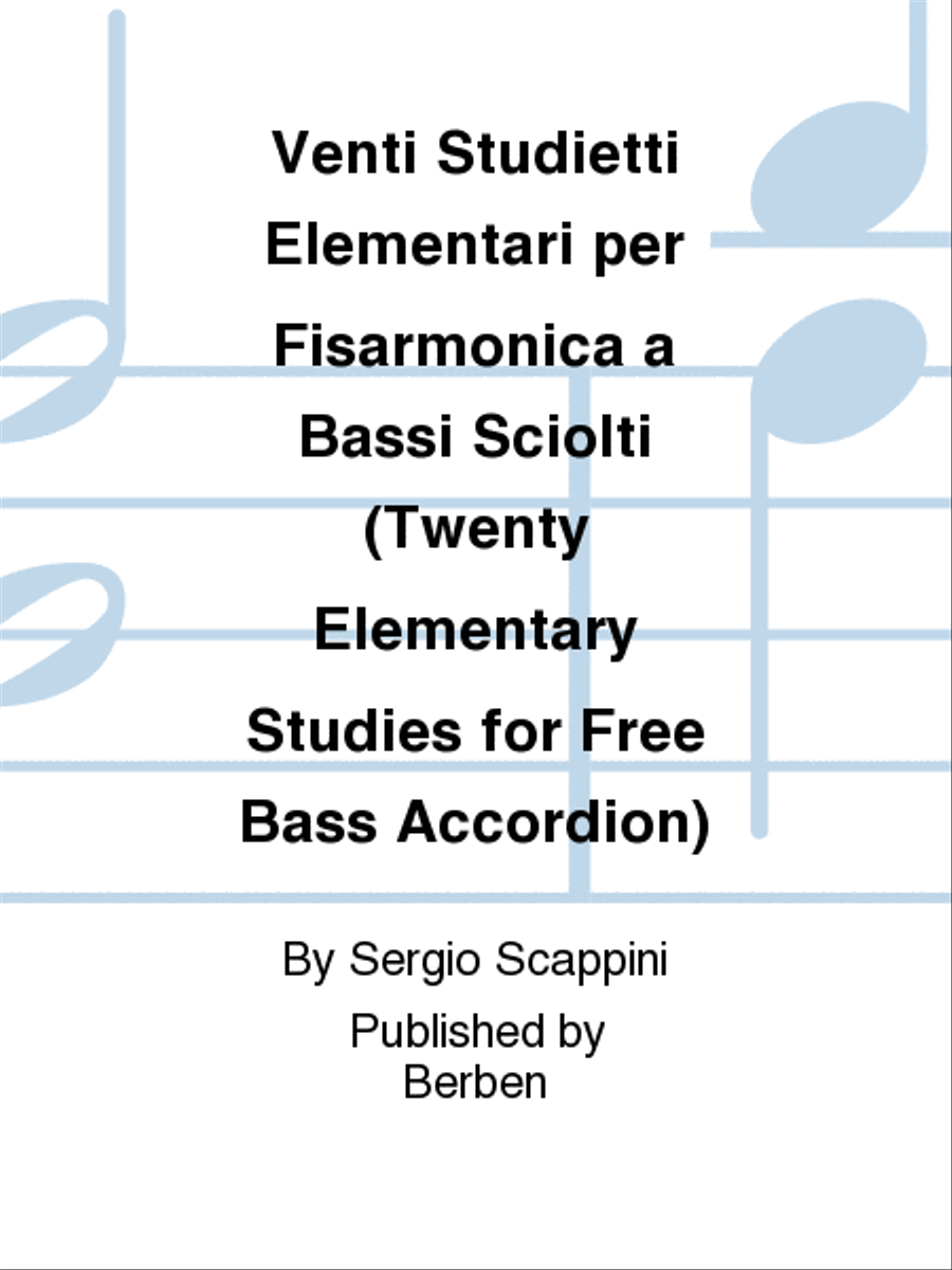 Venti Studietti Elementari per Fisarmonica a Bassi Sciolti Chamber Music scores gallery preview page 1